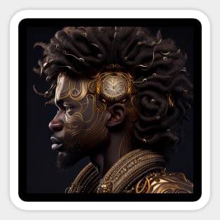 Afro Futuristic Zodiac- Leo Sticker